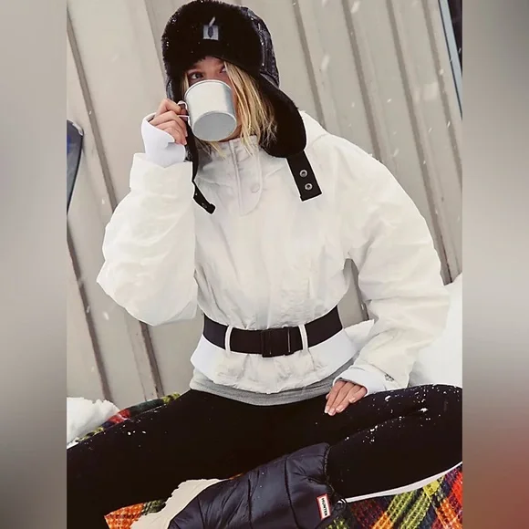 FP MOVEMENT Powder Vixen Jacket White & Black NWT - Picture 3 of 10